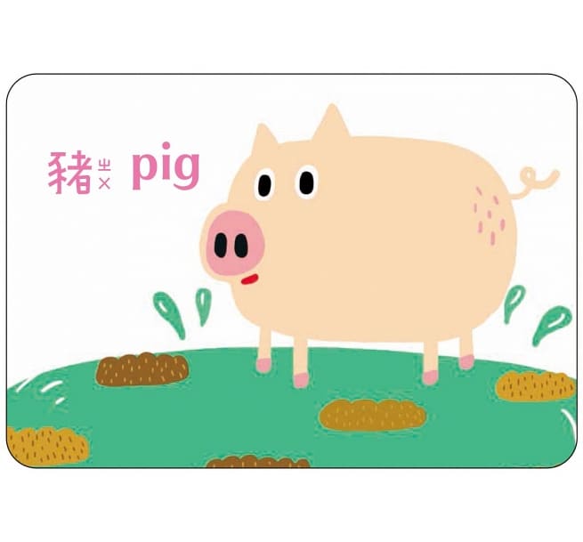 1歲baby動物圖卡